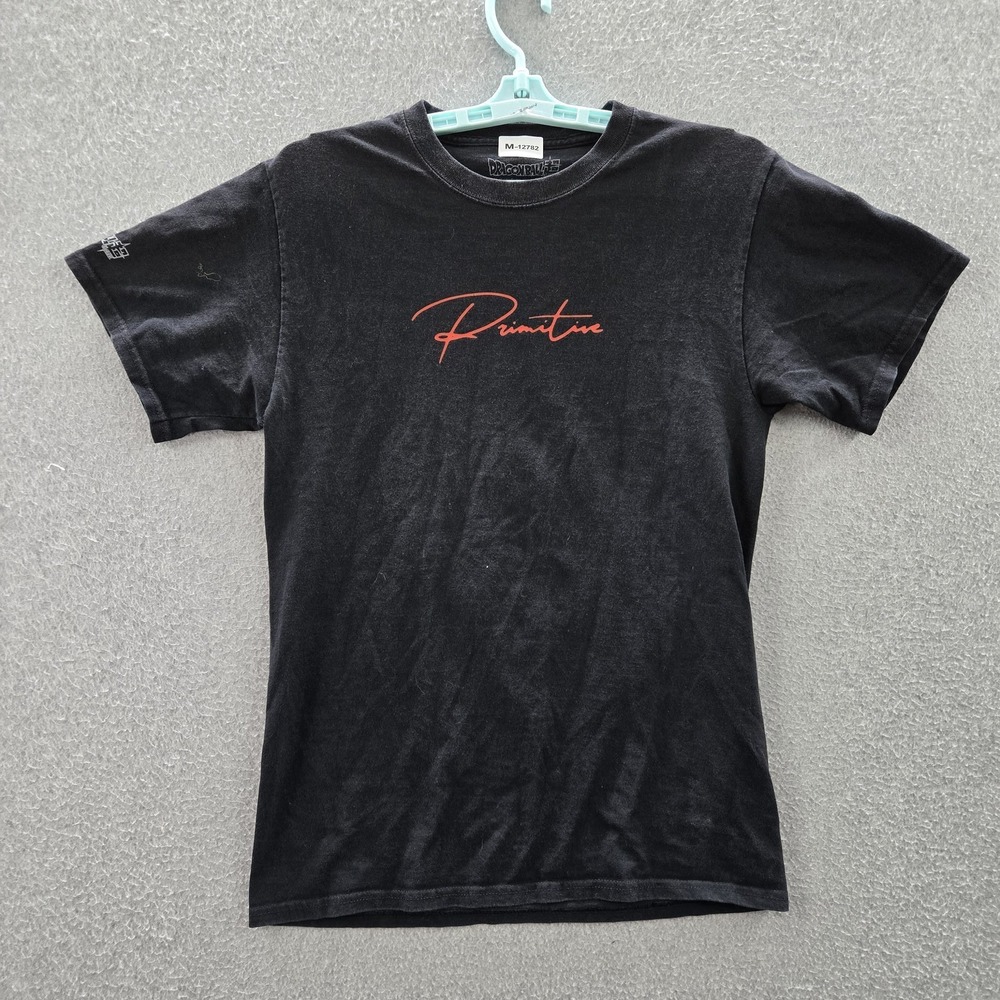 Primitive Men Shirt S Black Graphic Print‎ Dragon Ball Anime Trunks